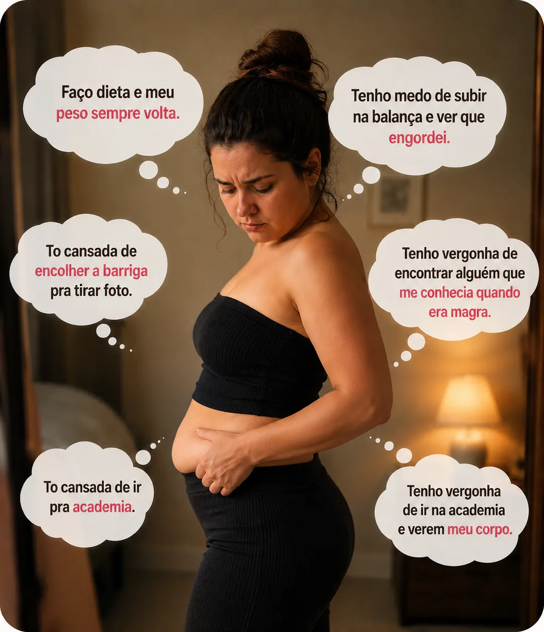 Mulher se sentindo desmotivada com tentativas anteriores